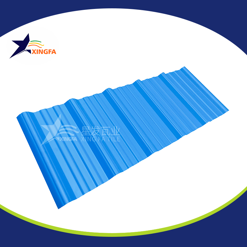 2.5mm加厚蓝色梯形pvc复合隔热瓦 适用于大型水产养殖业厂房房顶用 pvc材质塑料防火厂房瓦 PVC瓦赣州厂家出售